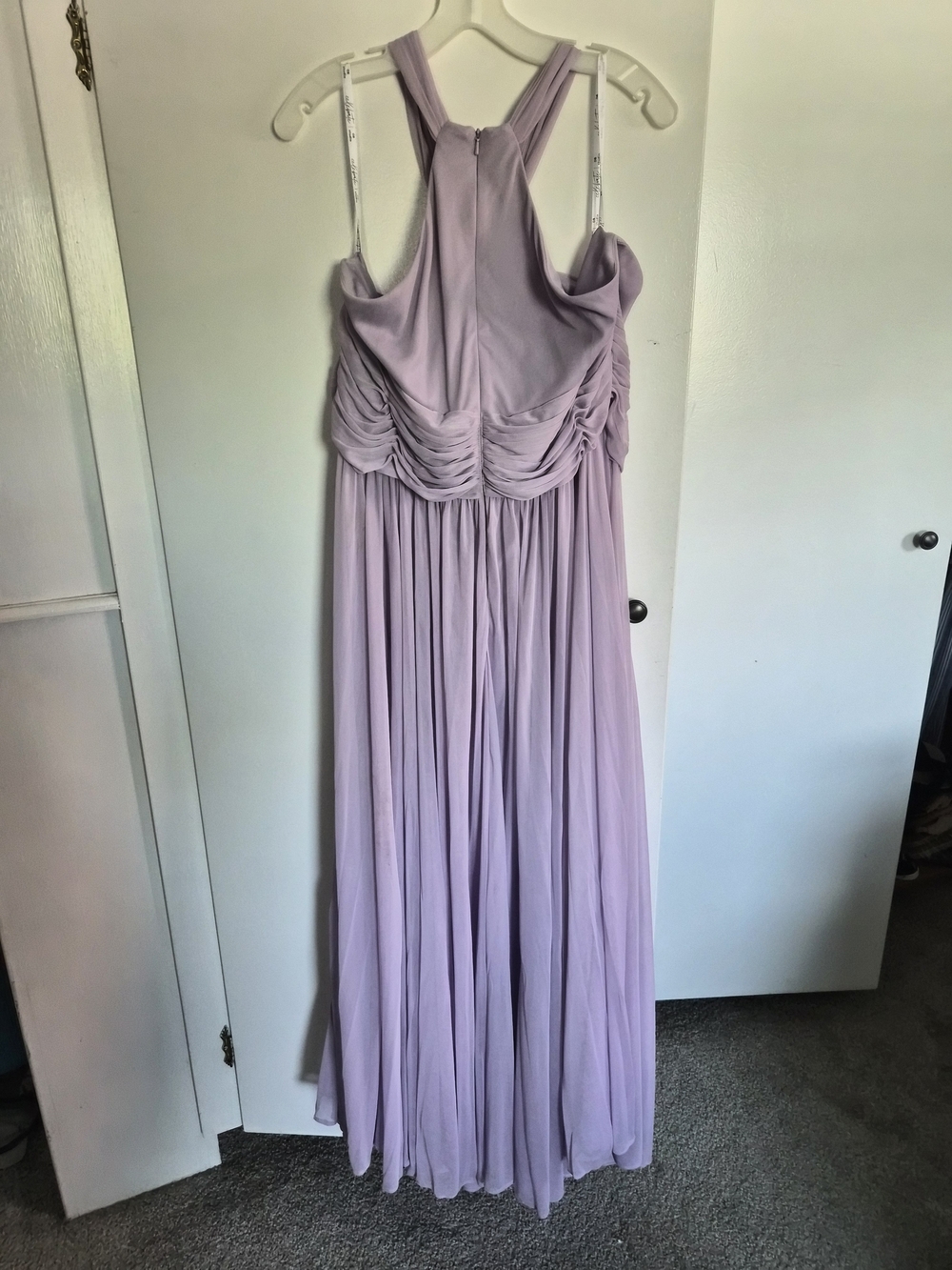 Lavender Halter Maxi Dress - Women Size 22 Prom Bridesmaid - Picture 2 of 3